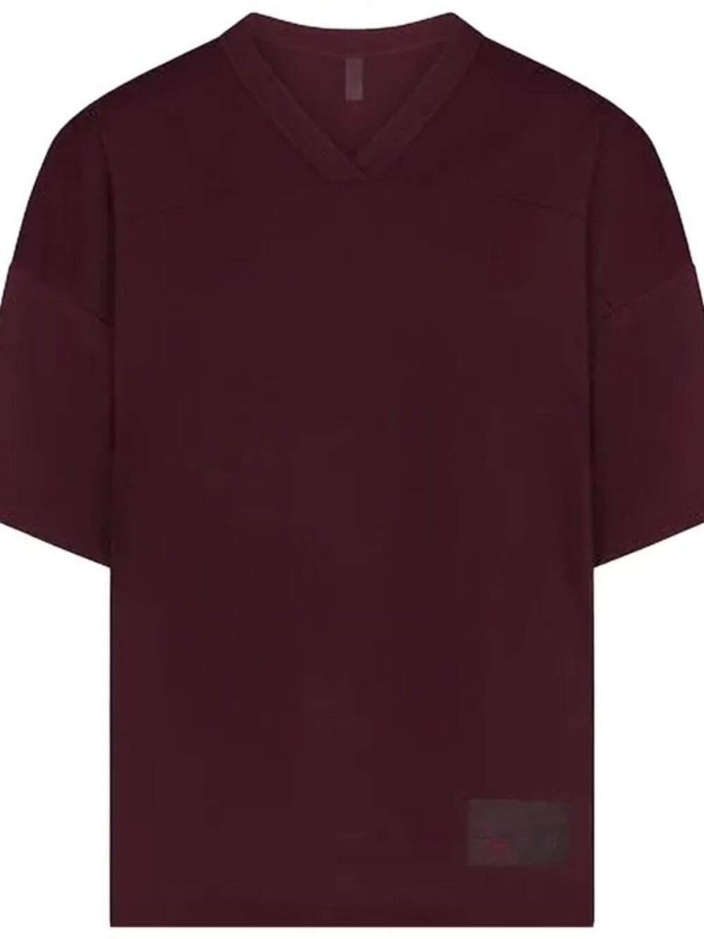 🍷 SKIMS Airy V-Neck Oversized Tee Currant |  M | NWT ✨